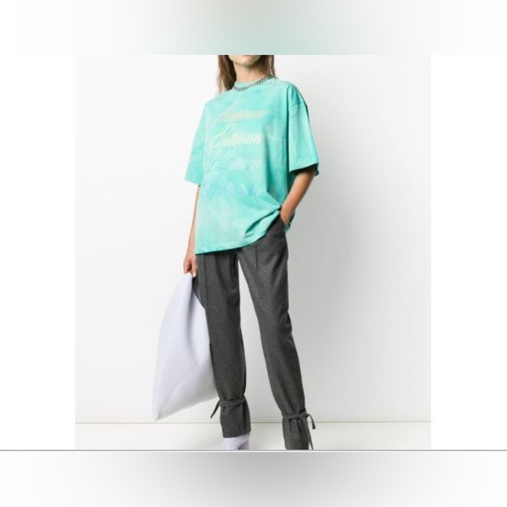 We11done reflective T-Shirt logo WE11DONE T-Shirts Unisex Green S‎